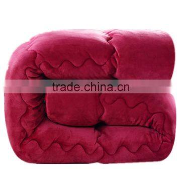 Flannel Fleece Comforter set-burgundy