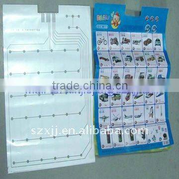 Electronic wall chart PET matrial 5K ohm Flexible circuit membrane switch