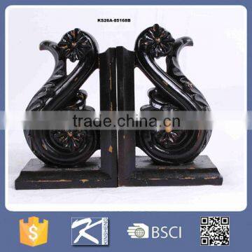 Unique Antique Wood Imitation Resin Bookends For Home Interiors Decor