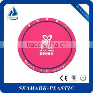 2016 food grade custom made silicon rubber wine glass coaster tea cup coaster