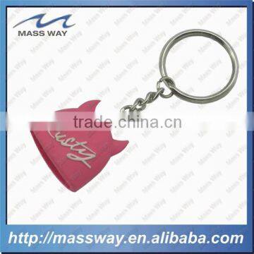 promotion latest pink custom 3D cap shape Soft PVC rubber keychains