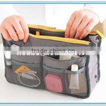 9 Colors Lady's makeup travel Organizer Bag with handle storage bag bag in bag