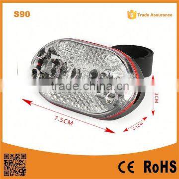 S90 Colorful 9LEDS Flashling Safty Warning Red bicycle led light