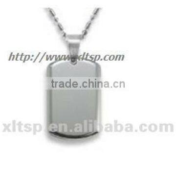 Silver Bag tag with stainless steel chain