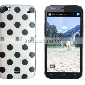 wiko darkside high quality white polka dot crystal case factory price