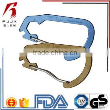 Wholesale high quality titanium climbing carabiners for keys