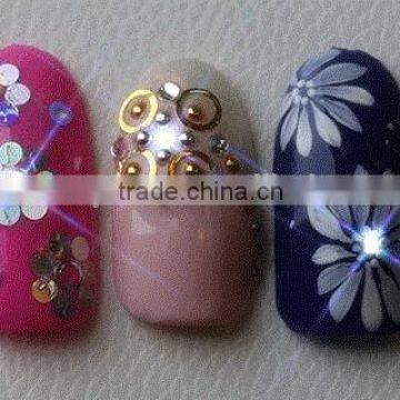 Magic !!! Newest NFC Flash LED beauty nail Sticker Decal magic electric induction nail art stickers