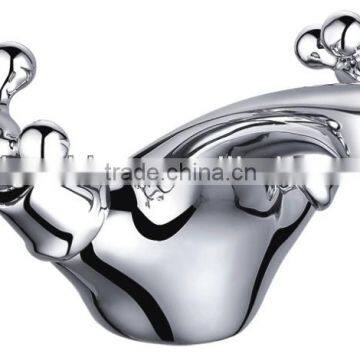 Dual lever bathroom wash basin mixer tap