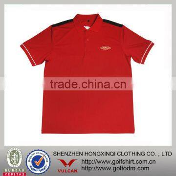 Golf Short Sleeve Polo Shirt Men 100% Polyester Dry Fit