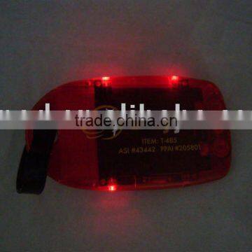 Motion activated light-up pvc luggage tag