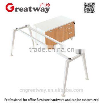 Business furniture manager workplace design wood computer desk with return cabinet (QE-40L)