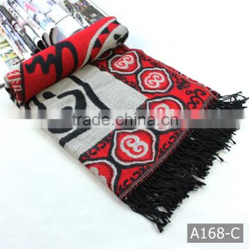 A168 Beautiful hot sale plaid men's custom woven scarf