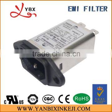 IEC 320 socket UL TUV certificate EMC EMI plug filter,10A 220V