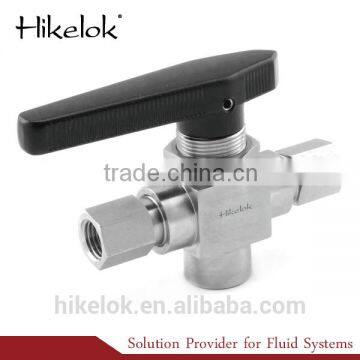 Stainless Steel Tubing Connector Ball Valve 3 Way Ball Valve 1/4'' Gas Ball Valve photo-2