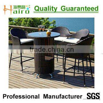 outdoor 3pcs wicker bar stools