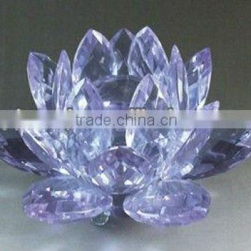 Factory Price Crystal Lavender Wedding Lotus For Table Centerpieces