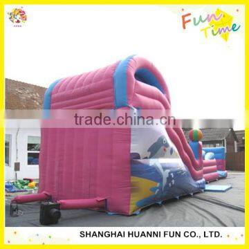 Hot Sale Jungle Inflatable Combo Bouncer long Slide in Amusement park
