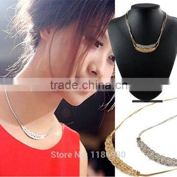 Bib Necklace Jewelry Pendant Choker Chunky Beauty Chain Crystal Statement Charm