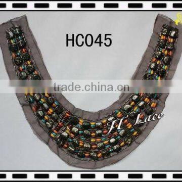 2013 Elegant fashion handmade beaded collar trim for garment HC045