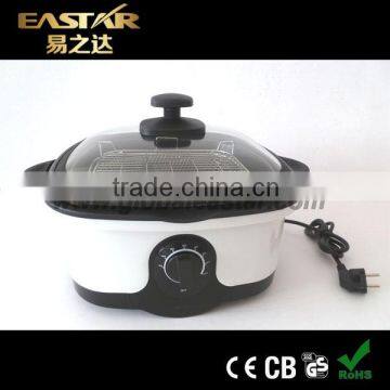 Eastar cooking 8 in 1 hot selling Multi-cooker Slow cook, fry, steam, roast, grill, braise, fondue, scallop any pot can be put