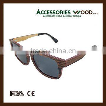 Hoting Selling Wooden Sunglasses With Wooden Layered Frame and Polarized Coating Lenses photo-4