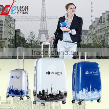 abs+pc plastic suitcase trolley