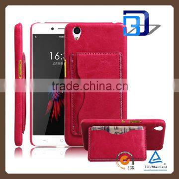 Top Selling Durable Pu Leather Kickstand Card Pocket on Back Cover For Oneplus X Kickstand Case Fast Delivery