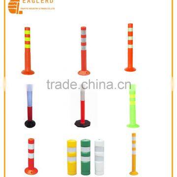 Warning post road safety flexible spring post