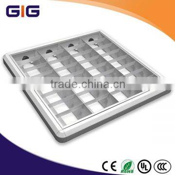 18W Surface mounted Matt aluminum reflector Fluorescent grid lighting fixture