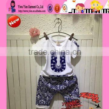 Import From China Fashion Short Sleeve + Short Pant Kids Fancy Clothes Baby Boy Summer Cotton Printed Clothes