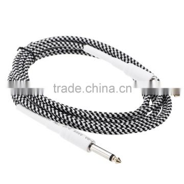 6.6ft / 2m 6.35mm Mono Male to 6.35mm Mono Male Cable Wire Cord for Guitar Bass Instrument