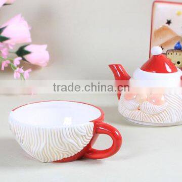 Creative Customized Christmas Santa Ceramics Tea Set and Milk Pot Set photo-6