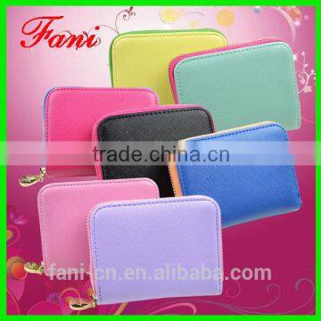 New arrival and fashion cross pattern design PU leather pocket small wallet for human