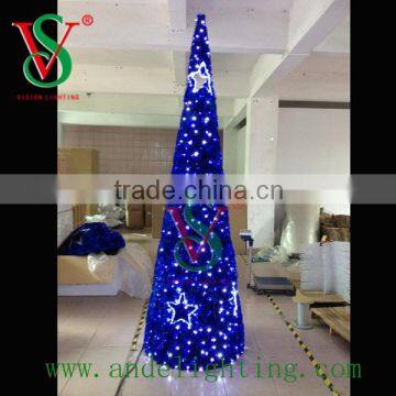 indoor decoration Christmas lights 3D cone tree garland motif light