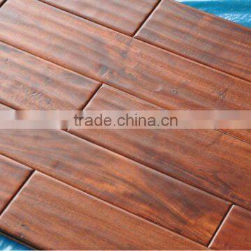 Hand-craped Exotic Acacia UV Coating Solid wood Flooring
