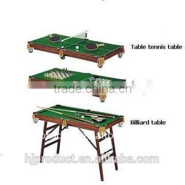 4' Factory promotion 4 in 1 multi games table. snooker table, chess, backgammon, table tennis table.