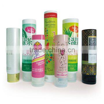 colorful skin care body lotion oval tube with different cap