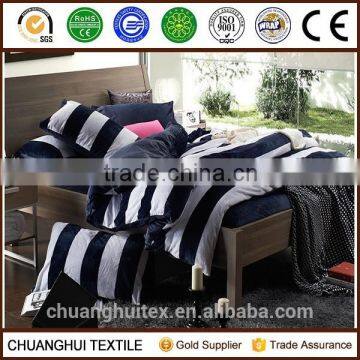 2015 NEW PRODUCT Super soft printed Stripe velvet comforter bed cover