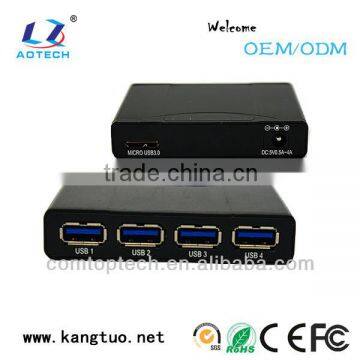 manufacturer 4 port usb hub 3.0 with Aluminum black