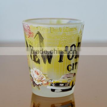 Shooter shot glass with frosting