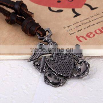 Manufacturers directly men's leather necklace punk necklace N0023 leather necklace long