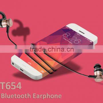 High quality metal bluetooth/wireless earphone with mic