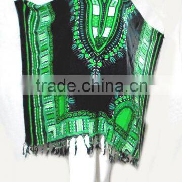 Vintage Retro HIPPIE BOHO GYPSY ART Music Festival African Dashiki Fringe Shirt Shirts BLACK photo-4