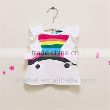 2015 Summer Children Girls Print Logo T Shirt