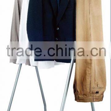 Extendable Single bar clothes hanging stand Garment Rack Silver