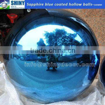 500mm stainless steel hollow ball with sapphire blue