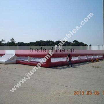 Adults Inflatable Football Field Customized 0.55mm PVC Inflatable Football Pitch