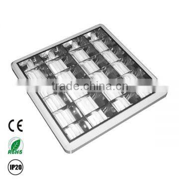 round corner grid fluorescent ceiling light fixture for office use