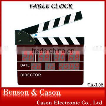 LED table clock with time and date for home decoration