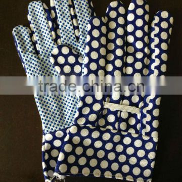 PVC Dots Cotton Garden Glove/PVC Dotted Palm Gloves